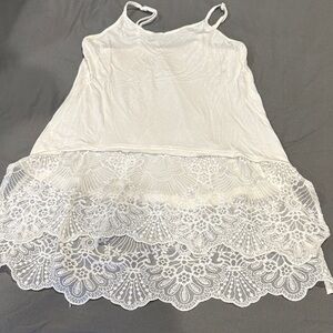 G&L Cream Lace Trim Tank Top